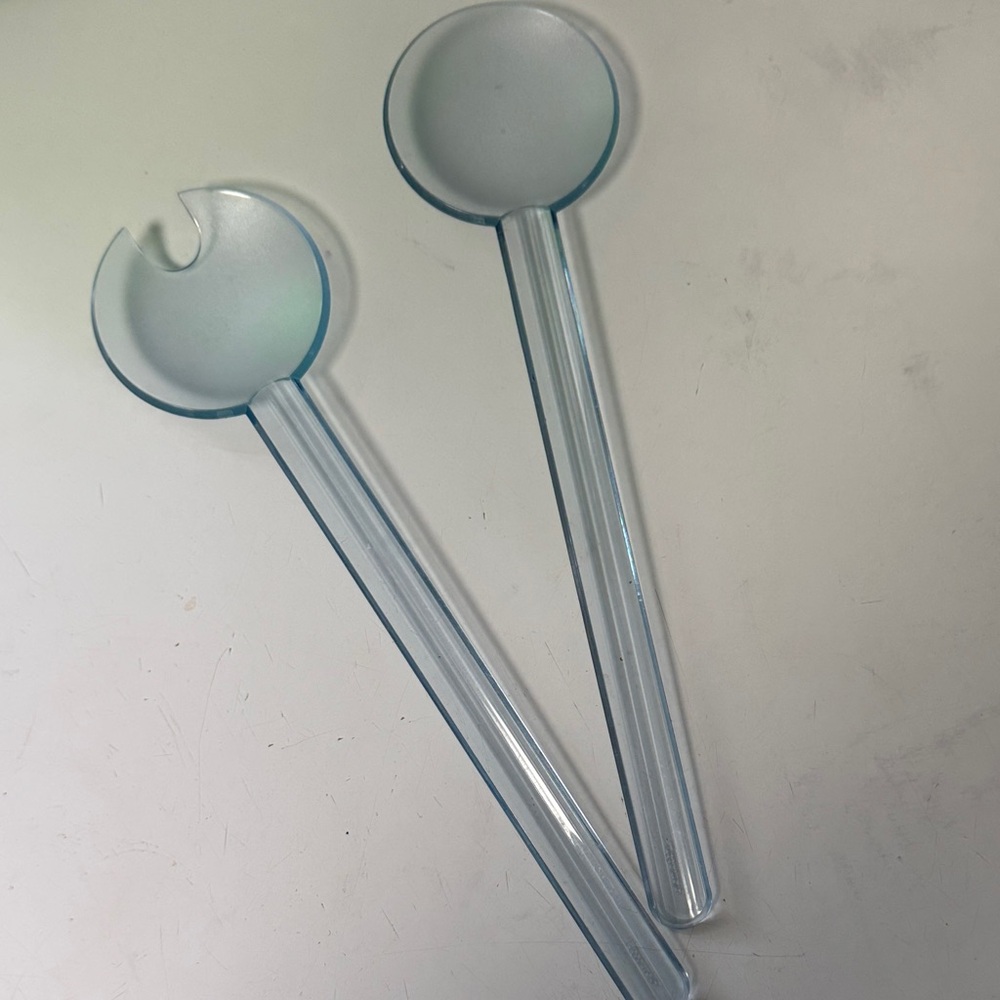 TUPPERWARE blue Clear Salad Servers